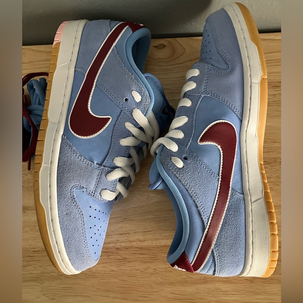 RARE Nike Dunk Low Premium SB Philadelphia Phillies Sneakers Philly Shoes - Picture 5 of 16